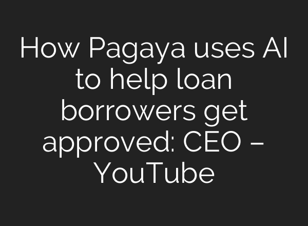 How Pagaya uses <b>AI</b> to help loan borrowers get approved: CEO – YouTube