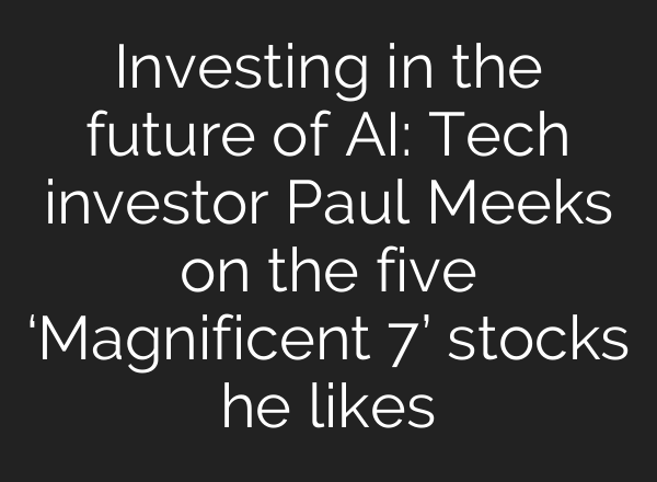 Investing in the future of <b>AI</b>: Tech investor Paul Meeks on the five ‘Magnificent 7’ stocks he likes