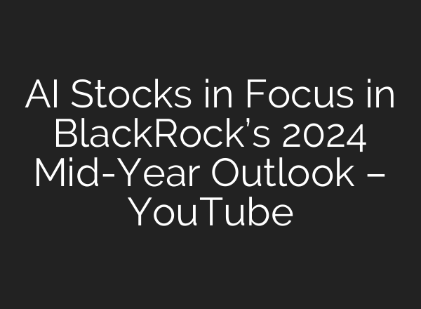 <b>AI</b> Stocks in Focus in BlackRock’s 2024 Mid-Year Outlook – YouTube