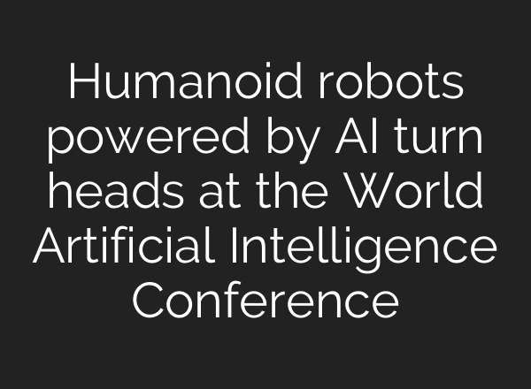 Humanoid robots powered by <b>AI</b> turn heads at the World Artificial Intelligence Conference