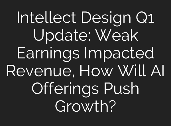Intellect Design Q1 Update: Weak Earnings Impacted Revenue, How Will <b>AI</b> Offerings Push Growth?