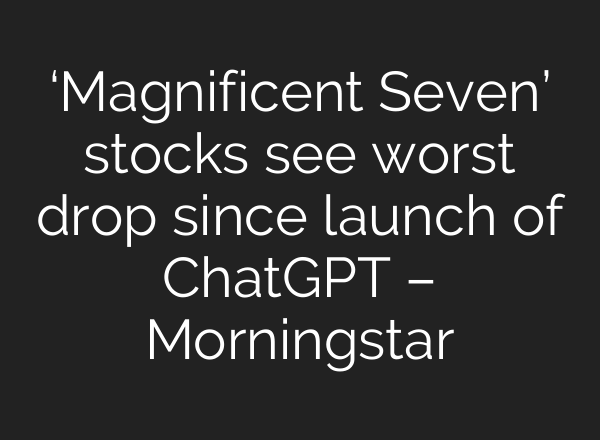 ‘Magnificent Seven’ stocks see worst drop since launch of <b>ChatGPT</b> – Morningstar