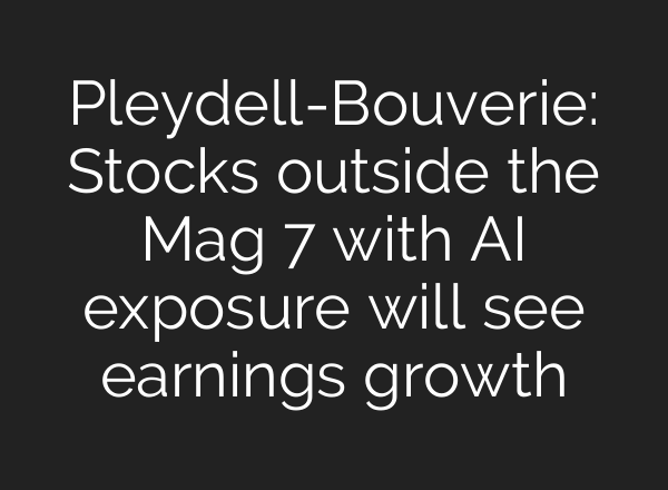Pleydell-Bouverie: Stocks outside the Mag 7 with <b>AI</b> exposure will see earnings growth