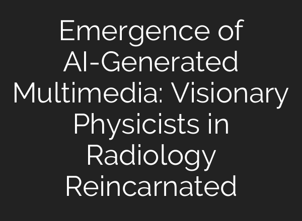 Emergence of AI-Generated Multimedia: Visionary Physicists in Radiology Reincarnated