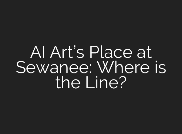 AI Art’s Place at Sewanee: Where is the Line?