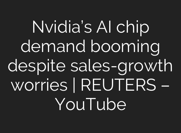 Nvidia’s <b>AI</b> chip demand booming despite sales-growth worries | REUTERS – YouTube