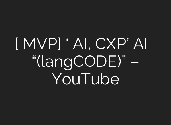 [스타트업 MVP①] ‘소통하는 <b>AI</b>동료, CXP’ <b>AI</b> 플랫폼 기업 “랭코드(langCODE)” – YouTube
