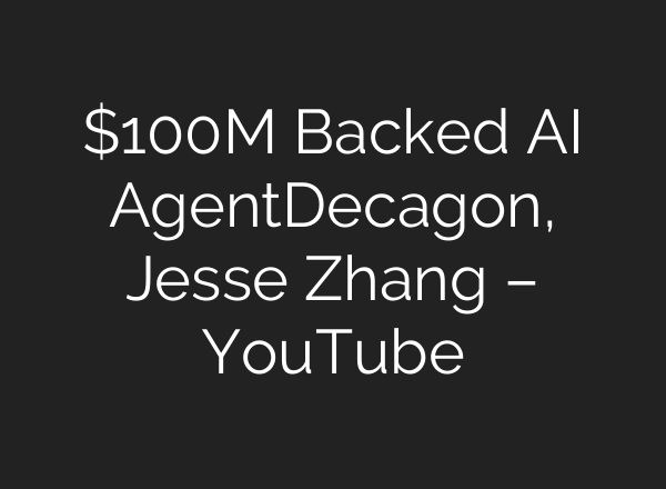 $100M Backed <b>AI</b> AgentㅣDecagon, Jesse Zhang – YouTube
