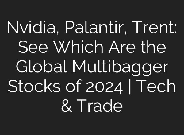 Nvidia, Palantir, Trent: See Which Are the Global Multibagger Stocks of 2024 | Tech & Trade