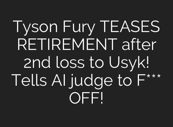 Tyson Fury TEASES RETIREMENT after 2nd loss to Usyk! Tells <b>AI</b> judge to F*** OFF!