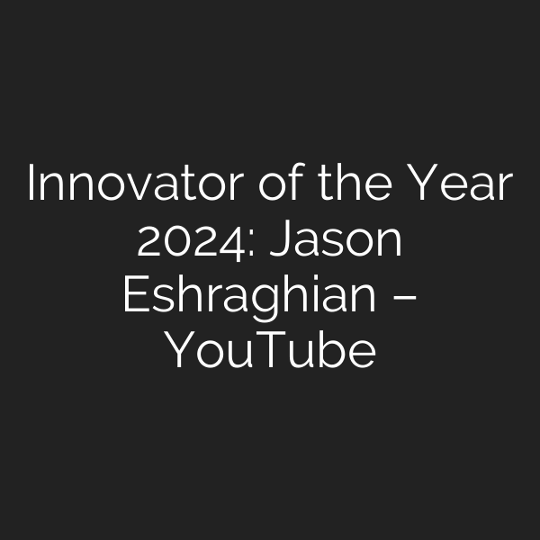 Innovator of the Year 2024: Jason Eshraghian – YouTube