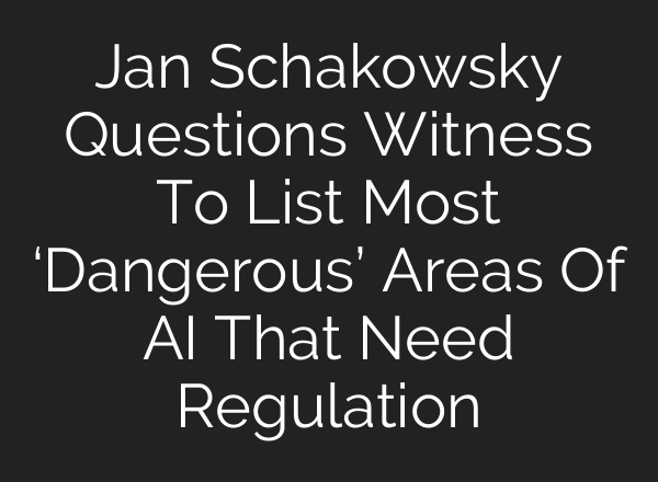Jan Schakowsky Questions Witness To List Most ‘Dangerous’ Areas Of AI That Need Regulation