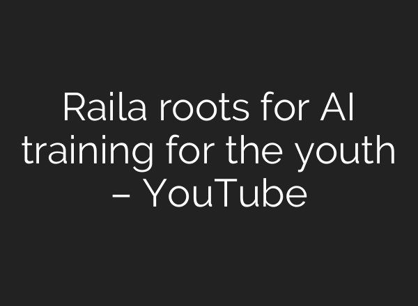 Raila roots for AI training for the youth – YouTube