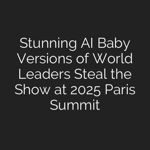 Stunning AI Baby Versions of World Leaders Steal the Show at 2025 Paris Summit