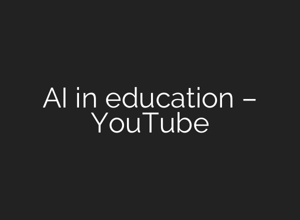 AI in education – YouTube