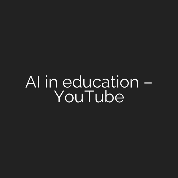 AI in education – YouTube