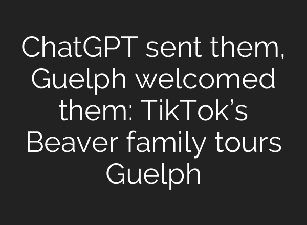 ChatGPT sent them, Guelph welcomed them: TikTok’s Beaver family tours Guelph