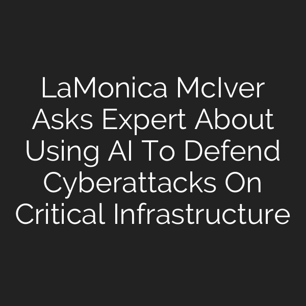 LaMonica McIver Asks Expert About Using AI To Defend Cyberattacks On Critical Infrastructure
