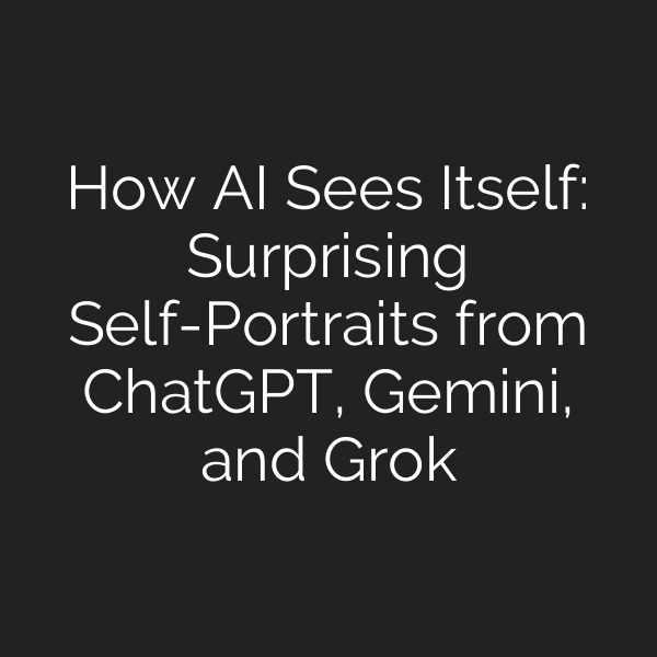 How AI Sees Itself: Surprising Self-Portraits from ChatGPT, Gemini, and Grok