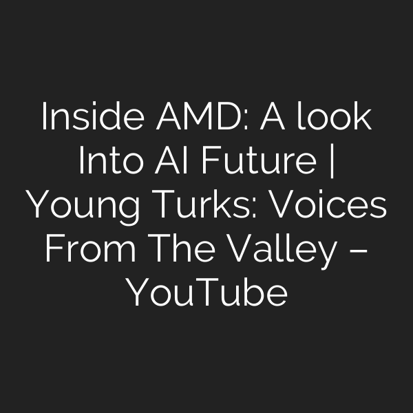 Inside AMD: A look Into AI Future | Young Turks: Voices From The Valley – YouTube