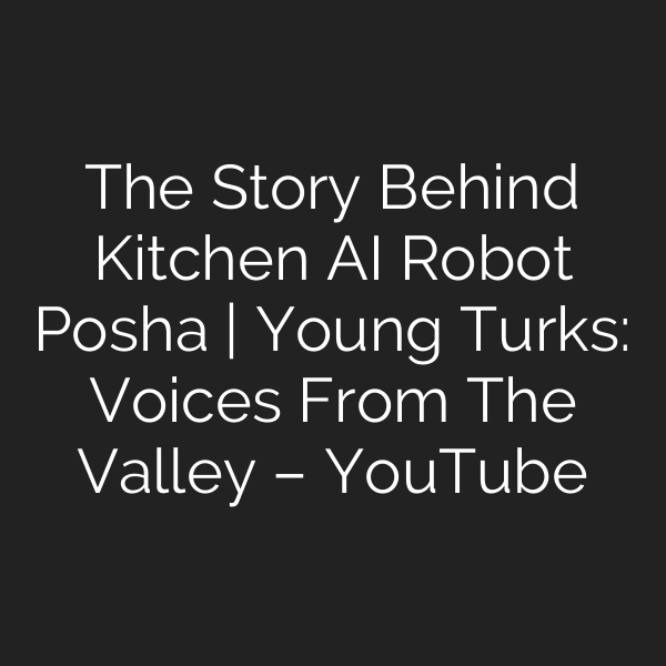 The Story Behind Kitchen AI Robot Posha | Young Turks: Voices From The Valley – YouTube