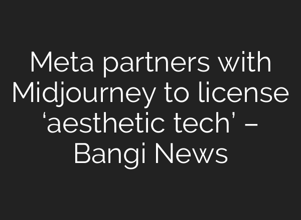 Meta partners with Midjourney to license ‘aesthetic tech’ – Bangi News