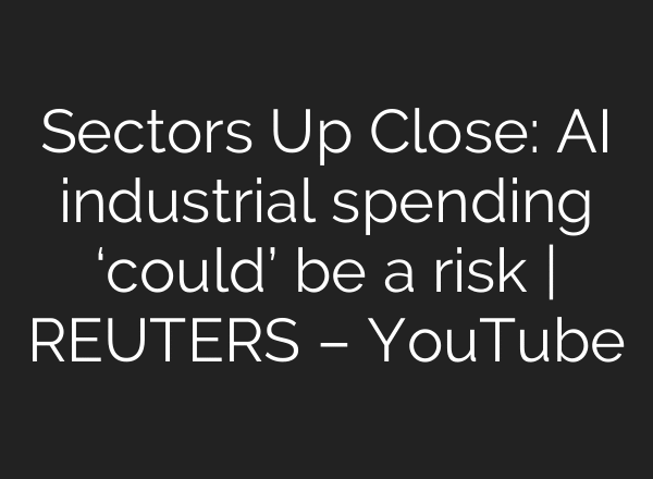 Sectors Up Close: AI industrial spending ‘could’ be a risk | REUTERS – YouTube