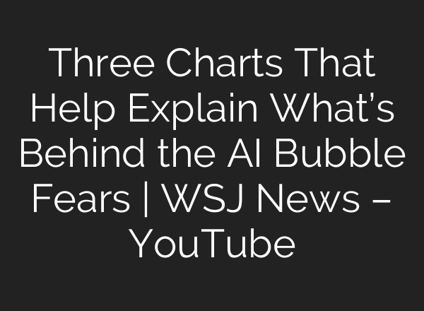 Three Charts That Help Explain What’s Behind the AI Bubble Fears | WSJ News – YouTube