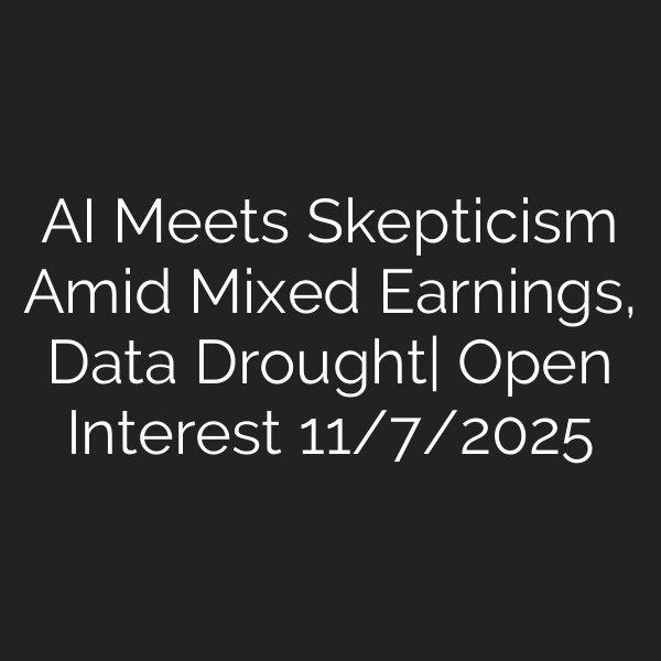 AI Meets Skepticism Amid Mixed Earnings, Data Drought| Open Interest 11/7/2025