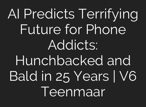 AI Predicts Terrifying Future for Phone Addicts: Hunchbacked and Bald in 25 Years | V6 Teenmaar