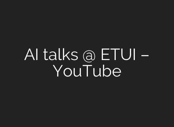 AI talks @ ETUI – YouTube
