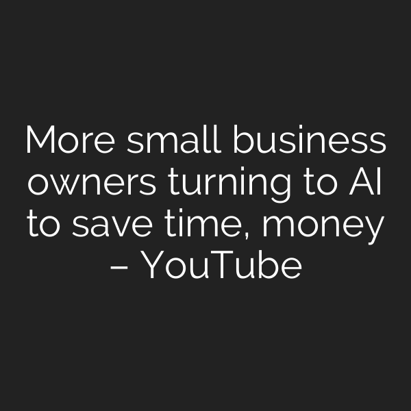 More small business owners turning to AI to save time, money – YouTube