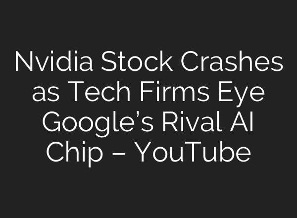 Nvidia Stock Crashes as Tech Firms Eye Google’s Rival AI Chip – YouTube