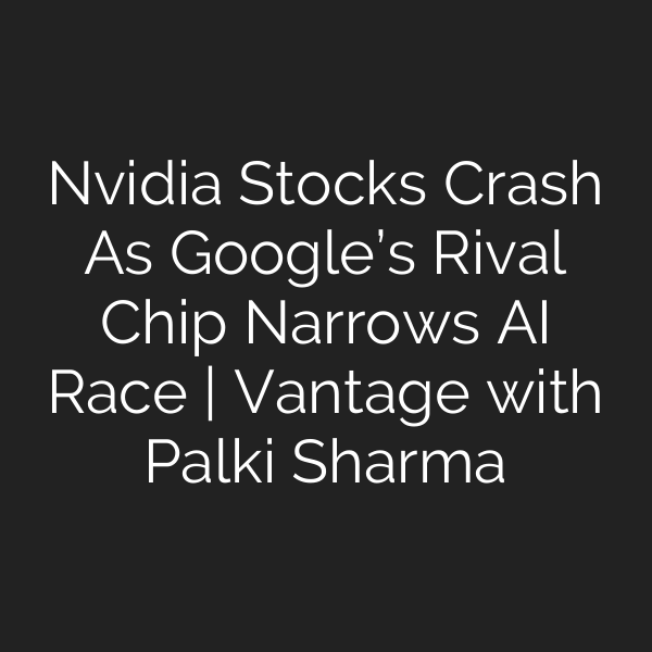 Nvidia Stocks Crash As Google’s Rival Chip Narrows AI Race | Vantage with Palki Sharma