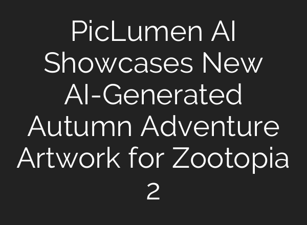 PicLumen AI Showcases New AI-Generated Autumn Adventure Artwork for Zootopia 2