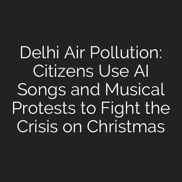 Delhi Air Pollution: Citizens Use AI Songs and Musical Protests to Fight the Crisis on Christmas
