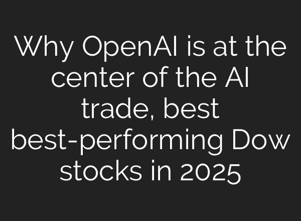 Why OpenAI is at the center of the AI trade, best best-performing Dow stocks in 2025