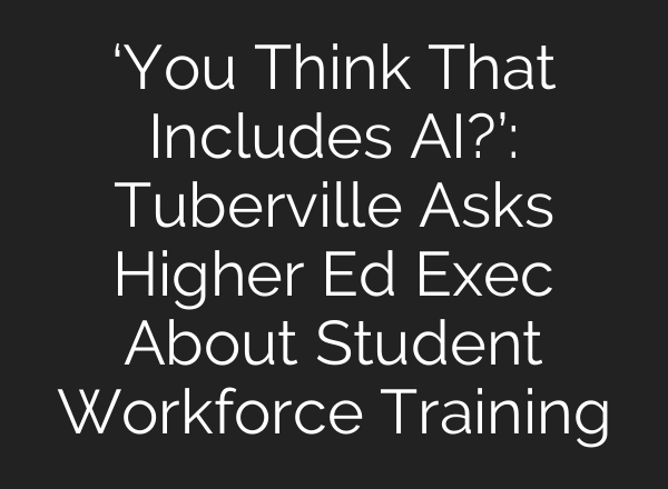 ‘You Think That Includes AI?’: Tuberville Asks Higher Ed Exec About Student Workforce Training