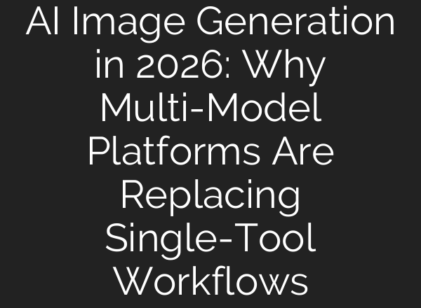 AI Image Generation in 2026: Why Multi-Model Platforms Are Replacing Single-Tool Workflows