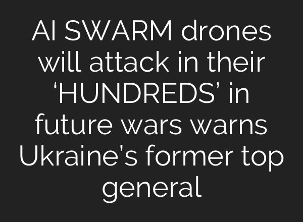 AI SWARM drones will attack in their ‘HUNDREDS’ in future wars warns Ukraine’s former top general