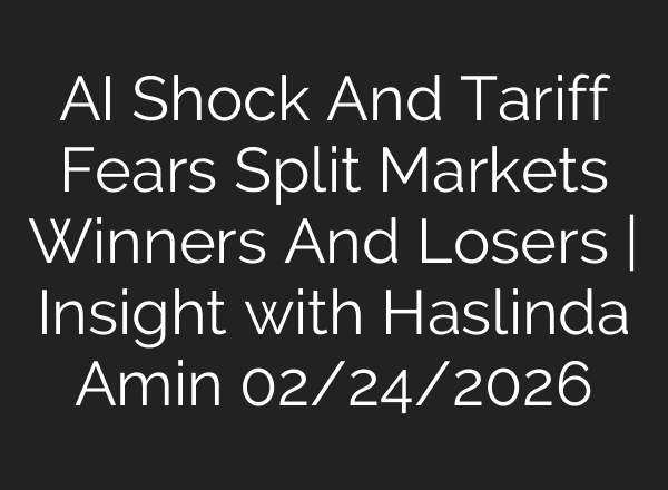 AI Shock And Tariff Fears Split Markets Winners And Losers | Insight with Haslinda Amin 02/24/2026