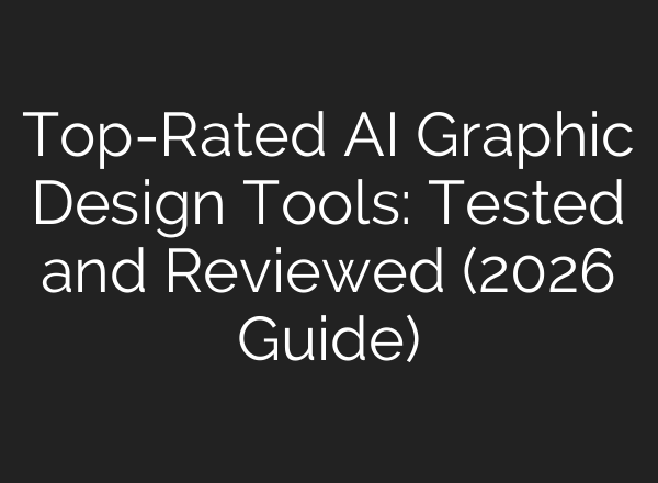 Top-Rated AI Graphic Design Tools: Tested and Reviewed (2026 Guide)