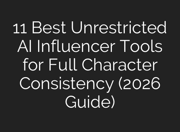 11 Best Unrestricted AI Influencer Tools for Full Character Consistency (2026 Guide)