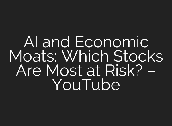 AI and Economic Moats: Which Stocks Are Most at Risk? – YouTube