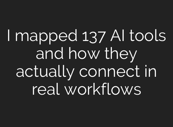 I mapped 137 AI tools and how they actually connect in real workflows