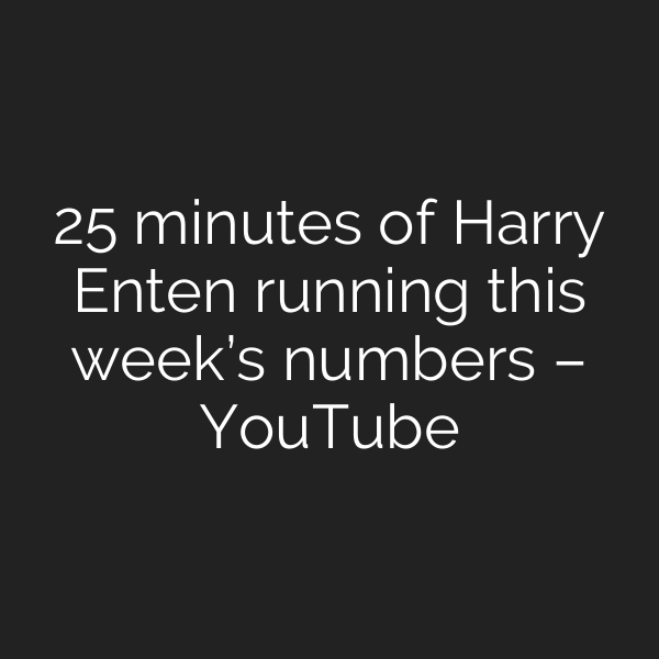 25 minutes of Harry Enten running this week’s numbers – YouTube