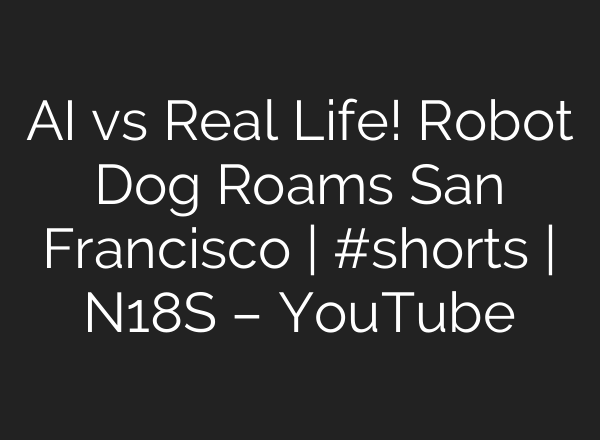 AI vs Real Life! Robot Dog Roams San Francisco | #shorts | N18S – YouTube