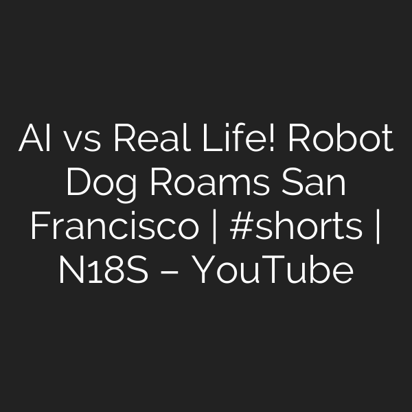 AI vs Real Life! Robot Dog Roams San Francisco | #shorts | N18S – YouTube