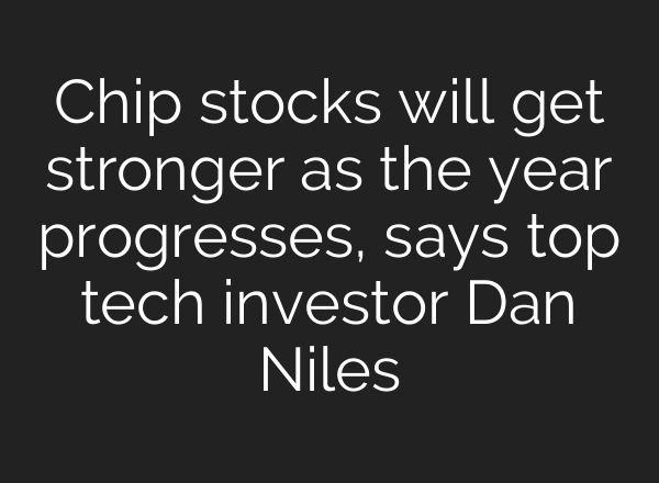 Chip stocks will get stronger as the year progresses, says top tech investor Dan Niles