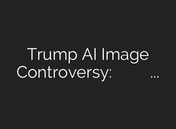 Trump AI Image Controversy: ट्रंप ने जारी की अब तक की सबसे विवादित तस्वीर! – YouTube